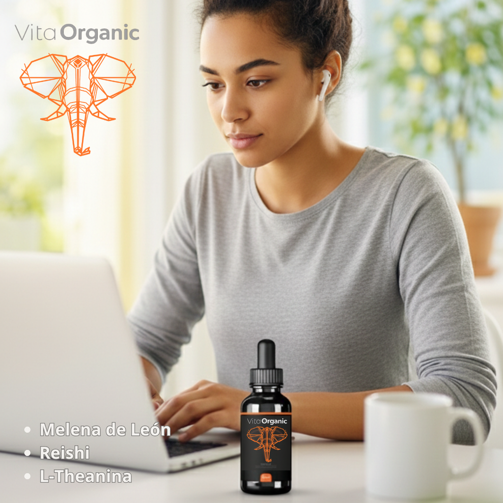 VitaOrganic Brain Food – Enfoque Mental, Calma y Claridad Cognitiva Natural (30 ml)